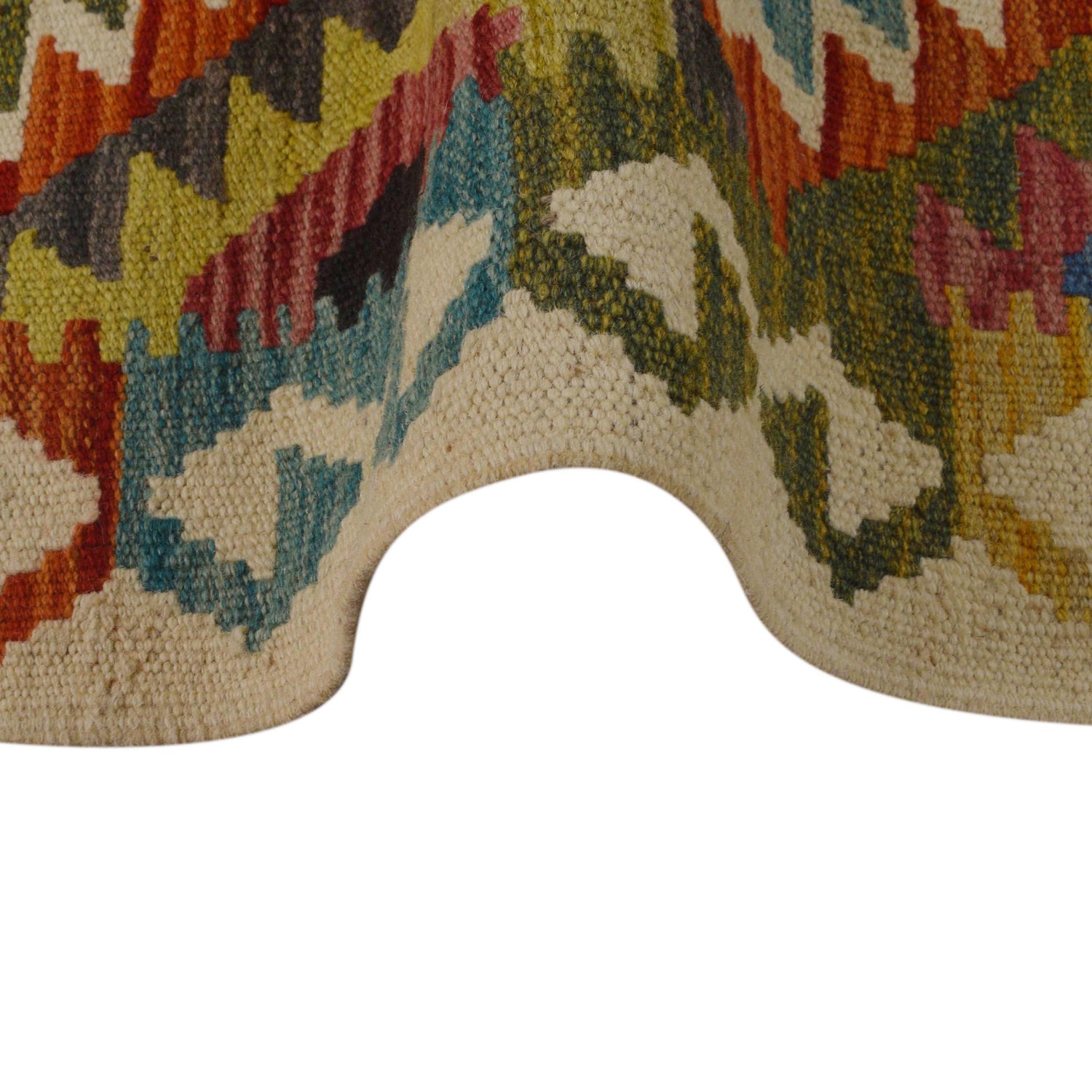 Handmade Vegetable Kelim 3' 3" x 4" 11" (ft) - No. P35708