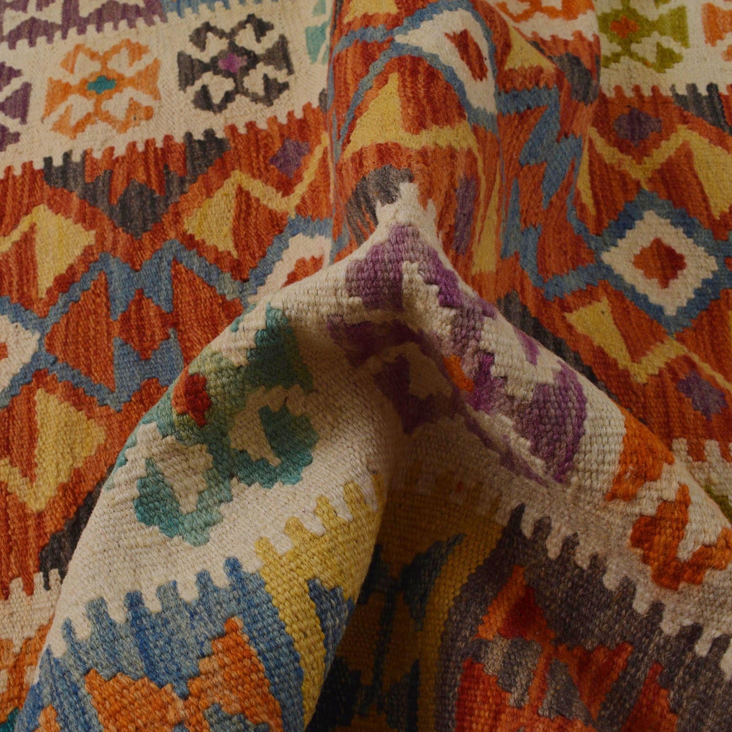 Handmade Vegetable Kelim 3' 6" x 5" 6" (ft) - No. P35710