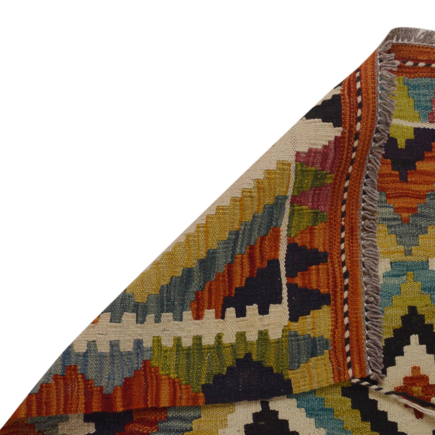 Handmade Vegetable Kilim 3' 3" x 4" 8" (ft) - No. P35711