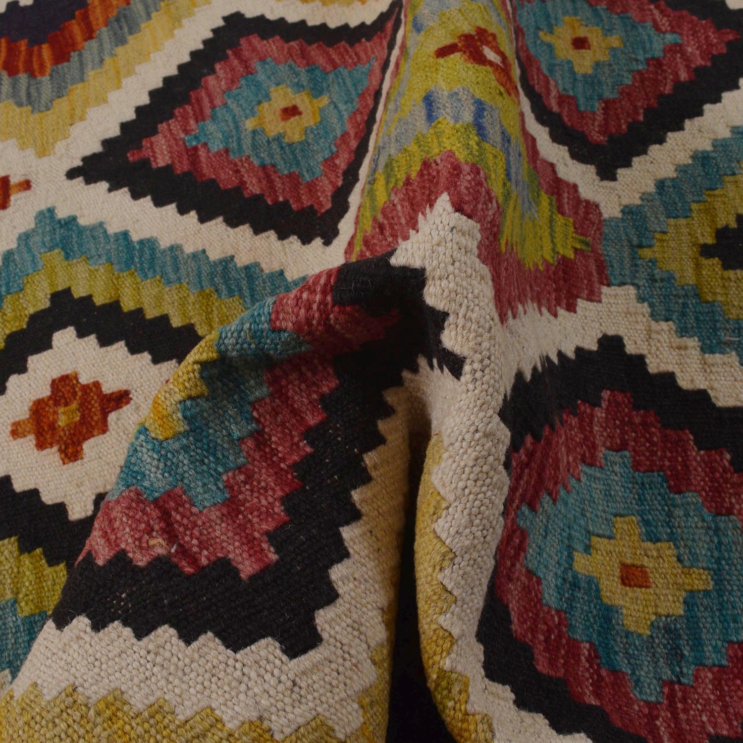 Handmade Vegetable Kilim 3' 3" x 4" 8" (ft) - No. P35711