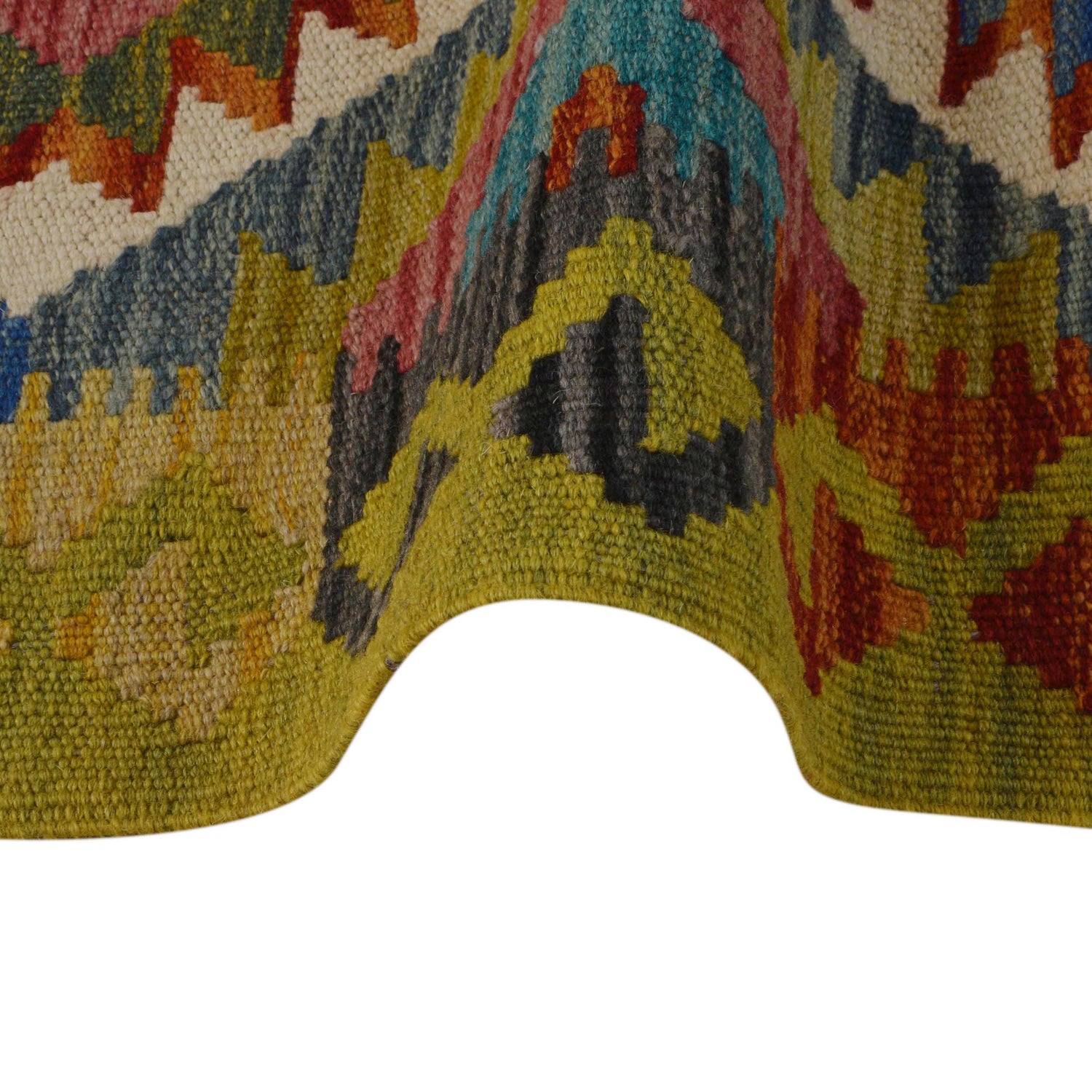 Handmade Vegetable Kelim 3' 3" x 4" 11" (ft) - No. P35712