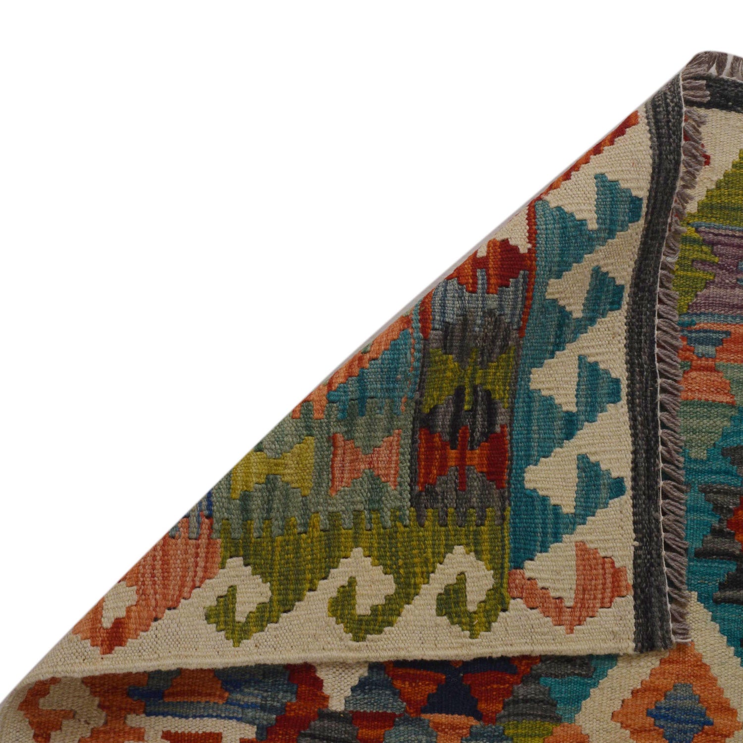 Handmade Vegetable Kilim 3' 4" x 4" 11" (ft) - No. P35713