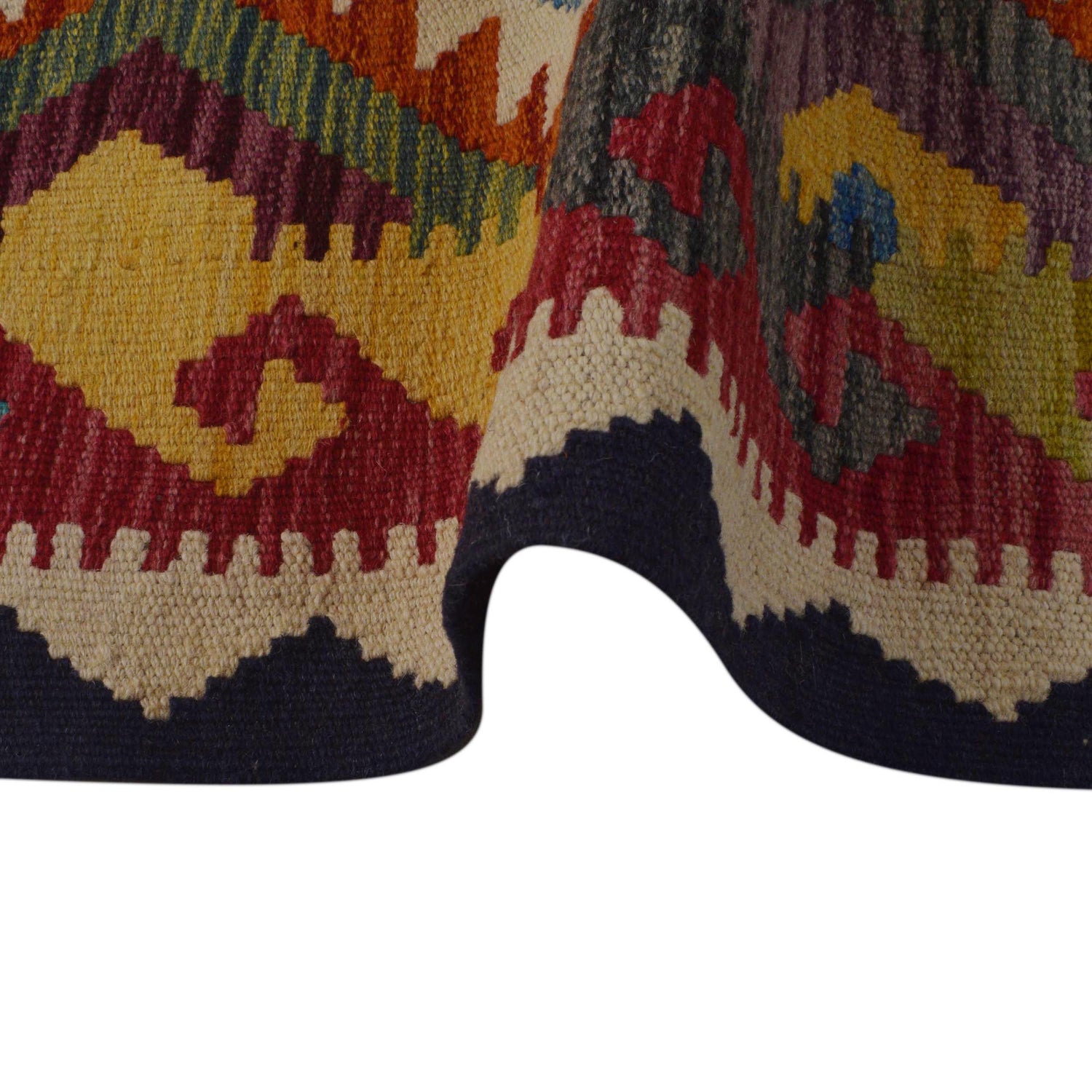 Handmade Vegetable Kilim 3' 2" x 5" 3" (ft) - No. P35715