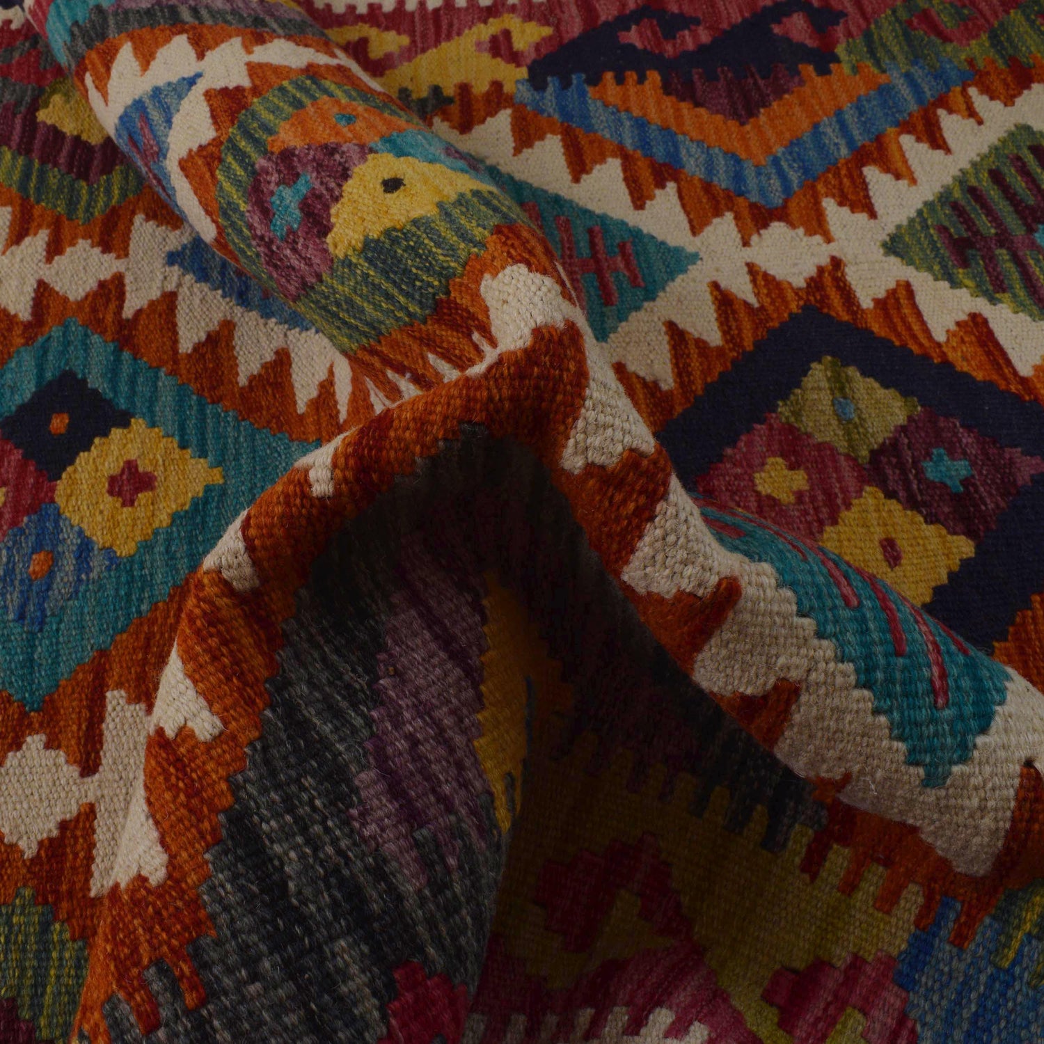 Handmade Vegetable Kilim 3' 2" x 5" 3" (ft) - No. P35715