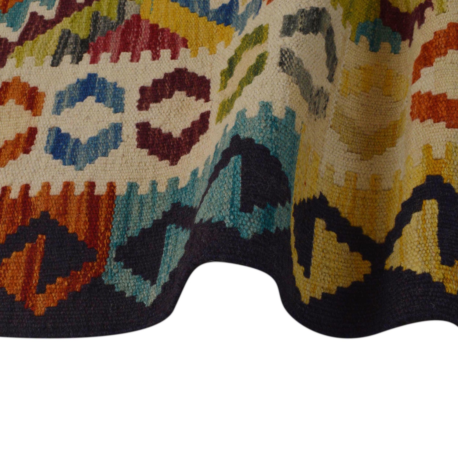 Handmade Vegetable Kilim 3' 3" x 4" 11" (ft) - No. P35717