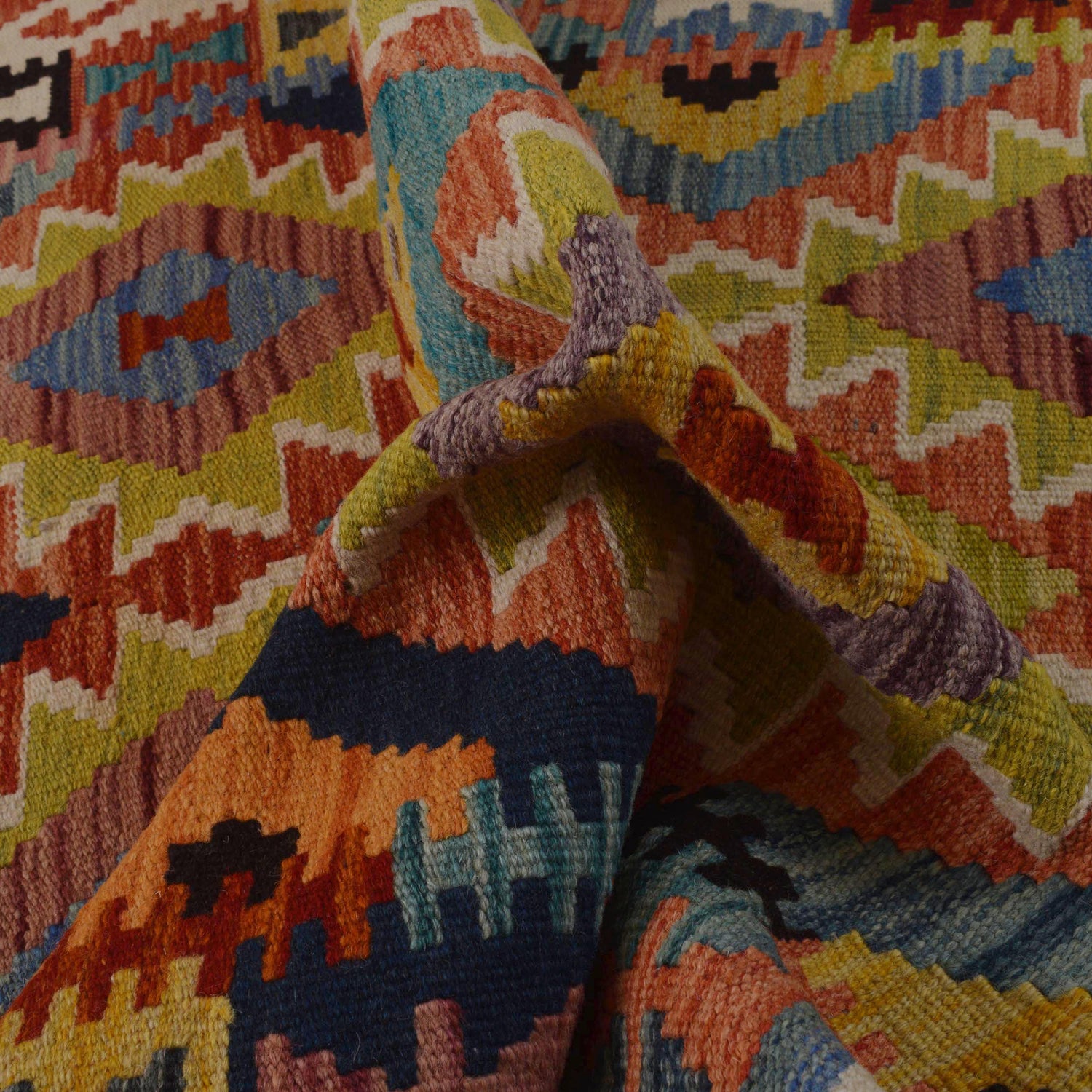 Handmade Vegetable Kelim 3' 4" x 4" 10" (ft) - No. P35718