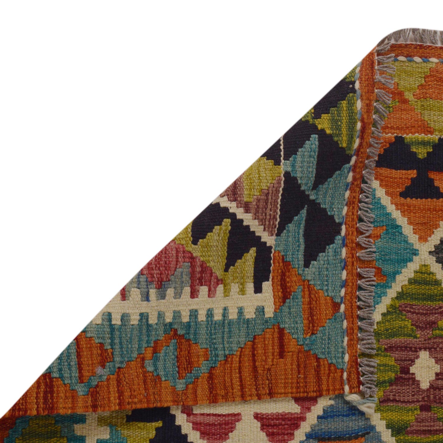 Handmade Vegetable Kilim 3' 3" x 4" 10" (ft) - No. P35719