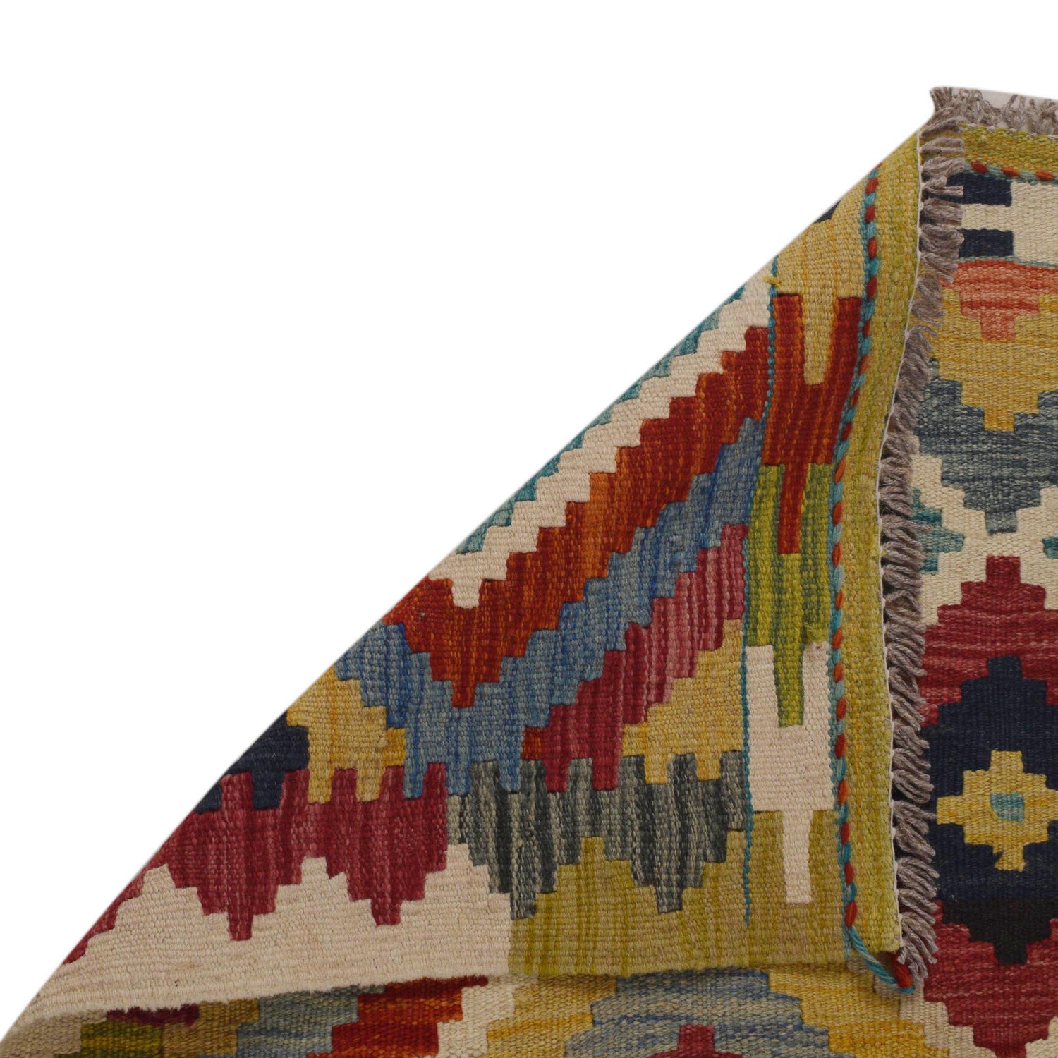 Handmade Vegetable Kilim 3' 4" x 4" 11" (ft) - No. P35725