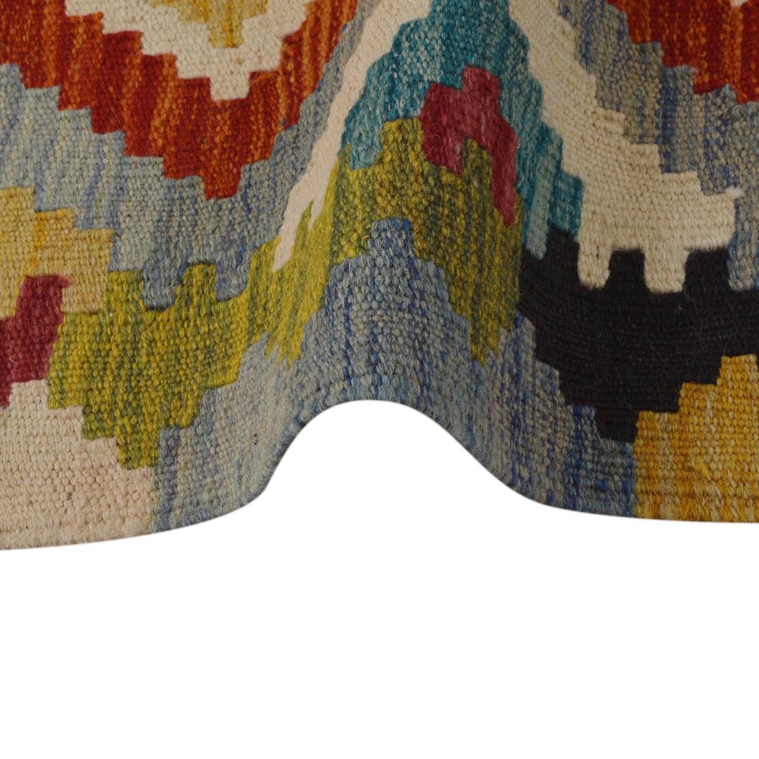 Handmade Vegetable Kilim 3' 4" x 4" 11" (ft) - No. P35725