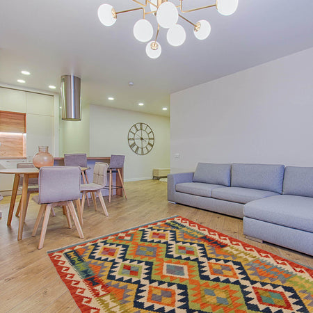 Handmade Vegetable Kelim 3' 8" x 5" 0" (ft) - No. P35726