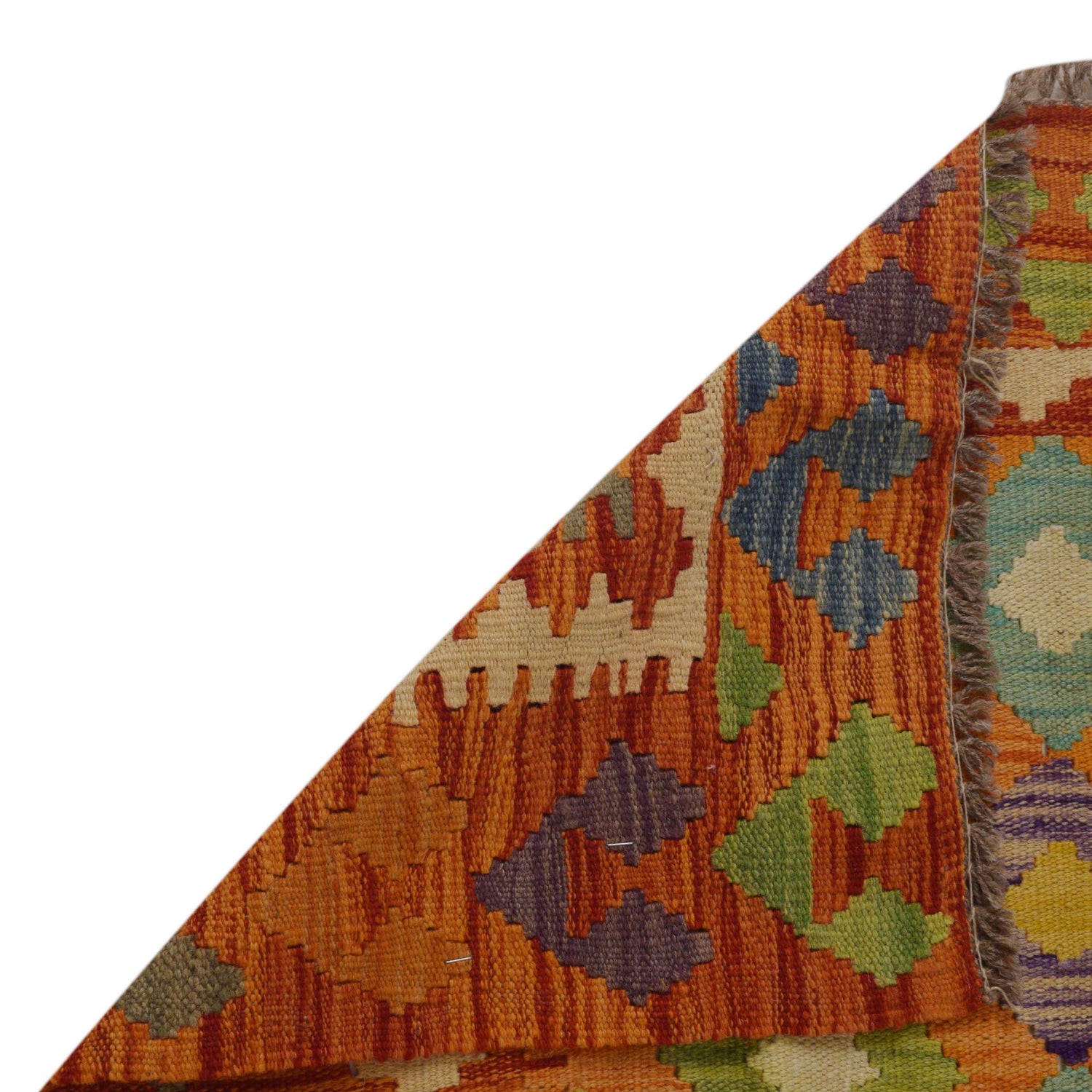 Handmade Vegetable Kilim 3' 4" x 4" 9" (ft) - No. P35727