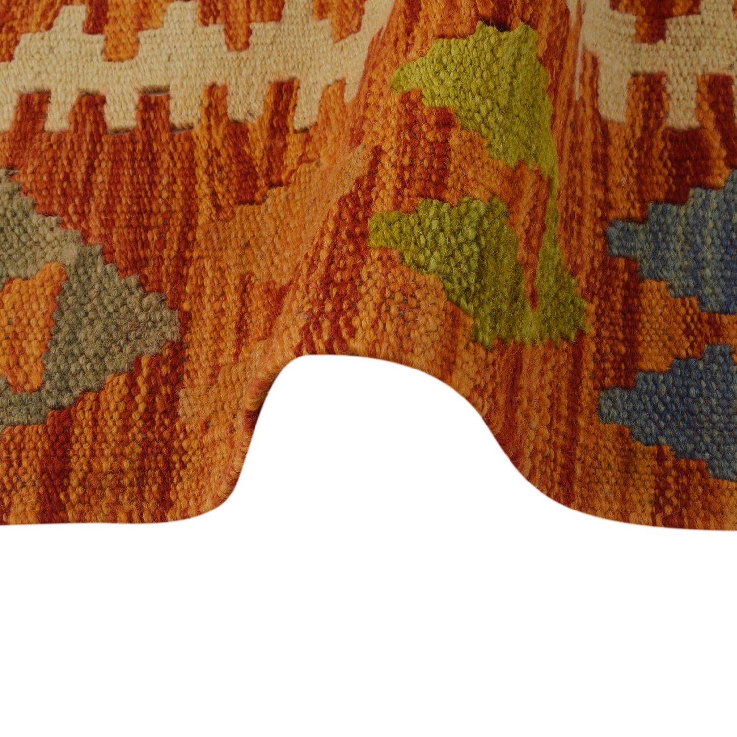 Handmade Vegetable Kilim 3' 4" x 4" 9" (ft) - No. P35727