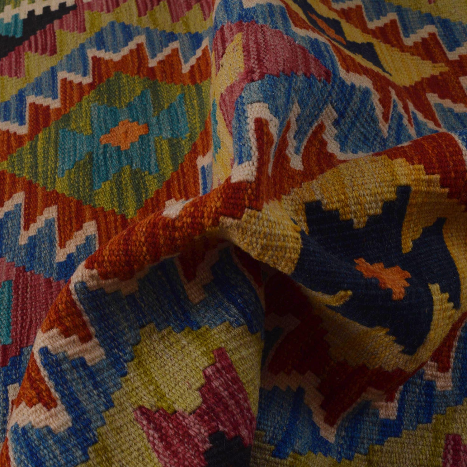 Handmade Vegetable Kelim 3' 3" x 4" 8" (ft) - No. P35728