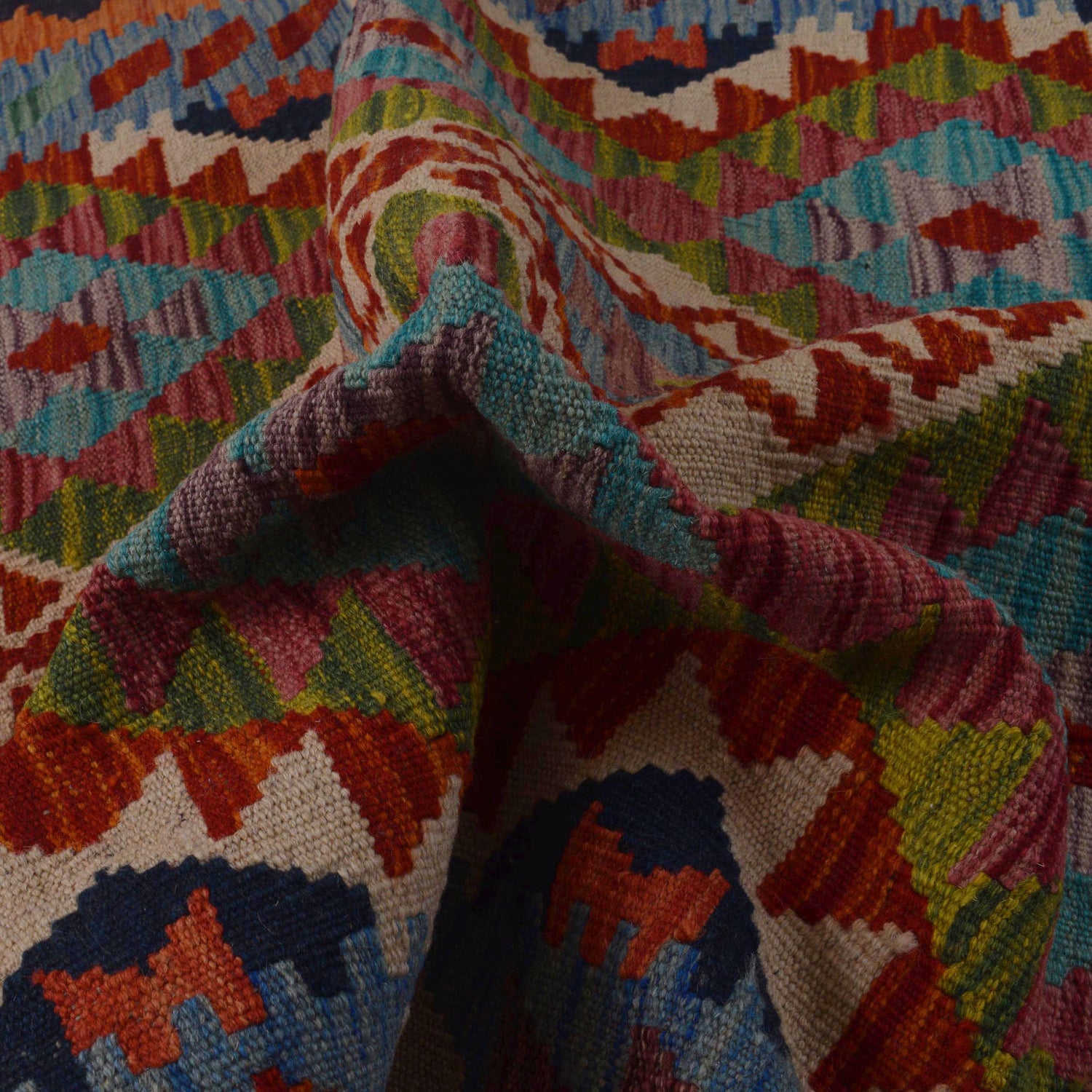Handmade Vegetable Kilim 3' 3" x 4" 10" (ft) - No. P35731
