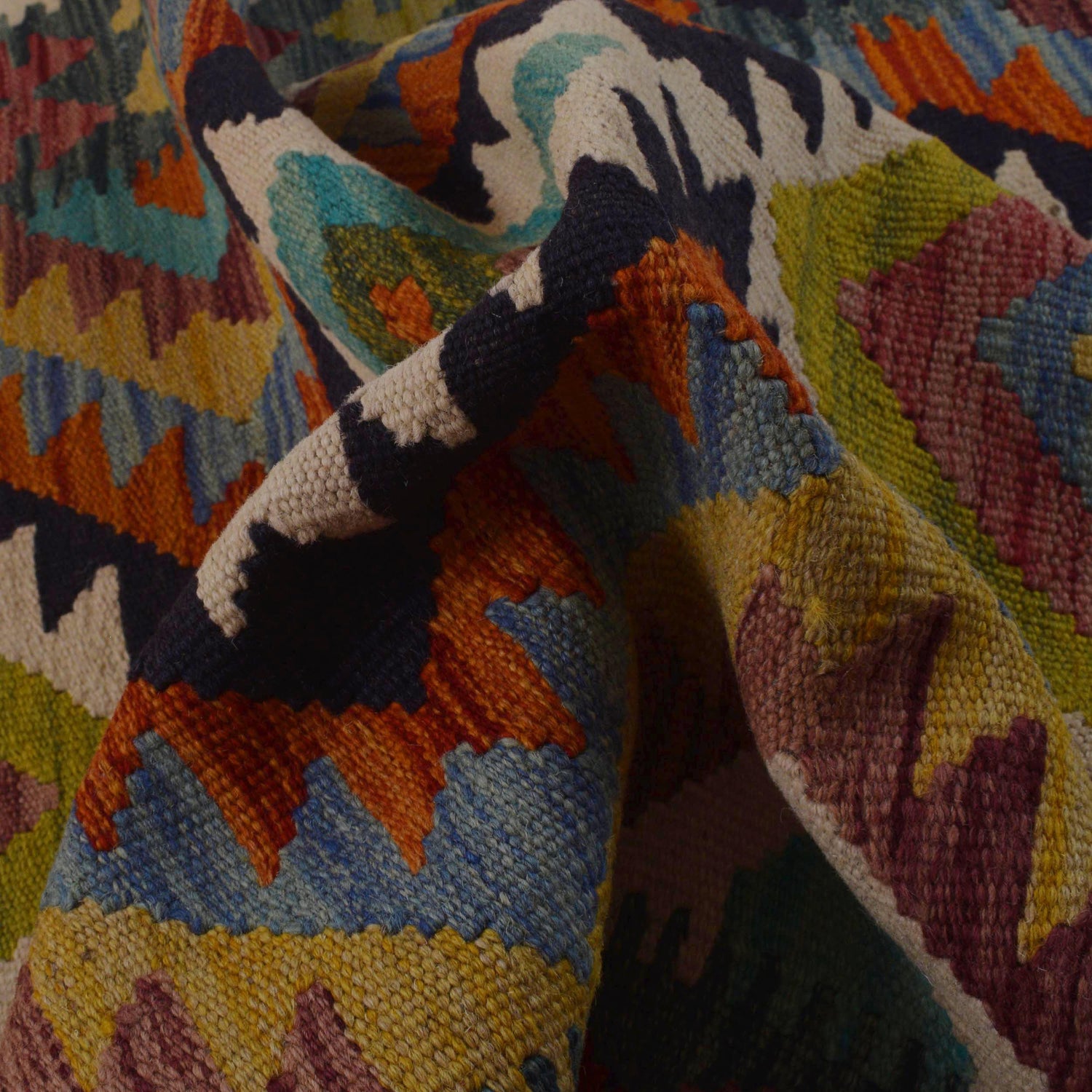 Handmade Vegetable Kelim 3' 3" x 4' 11" (ft) - No. P35736