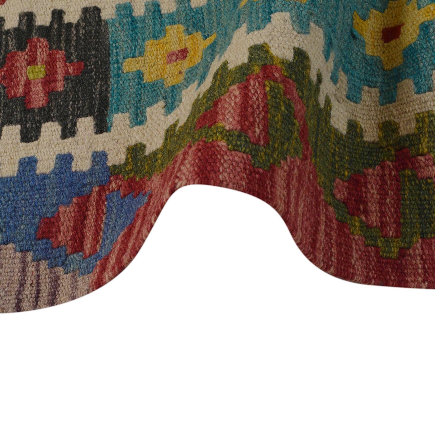 Handmade Vegetable Kelim 3' 5" x 4' 11" (ft) - No. P35740