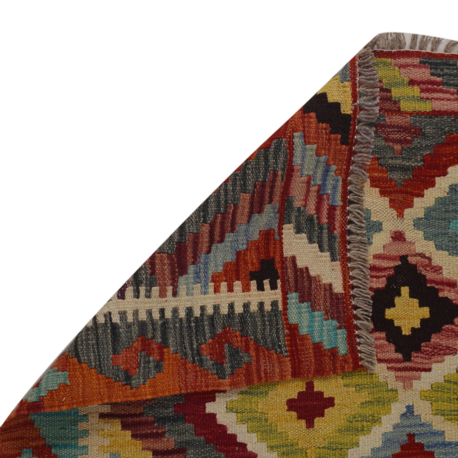 Handmade Vegetable Kilim 3' 5" x 4' 9" (ft) - No. P35743