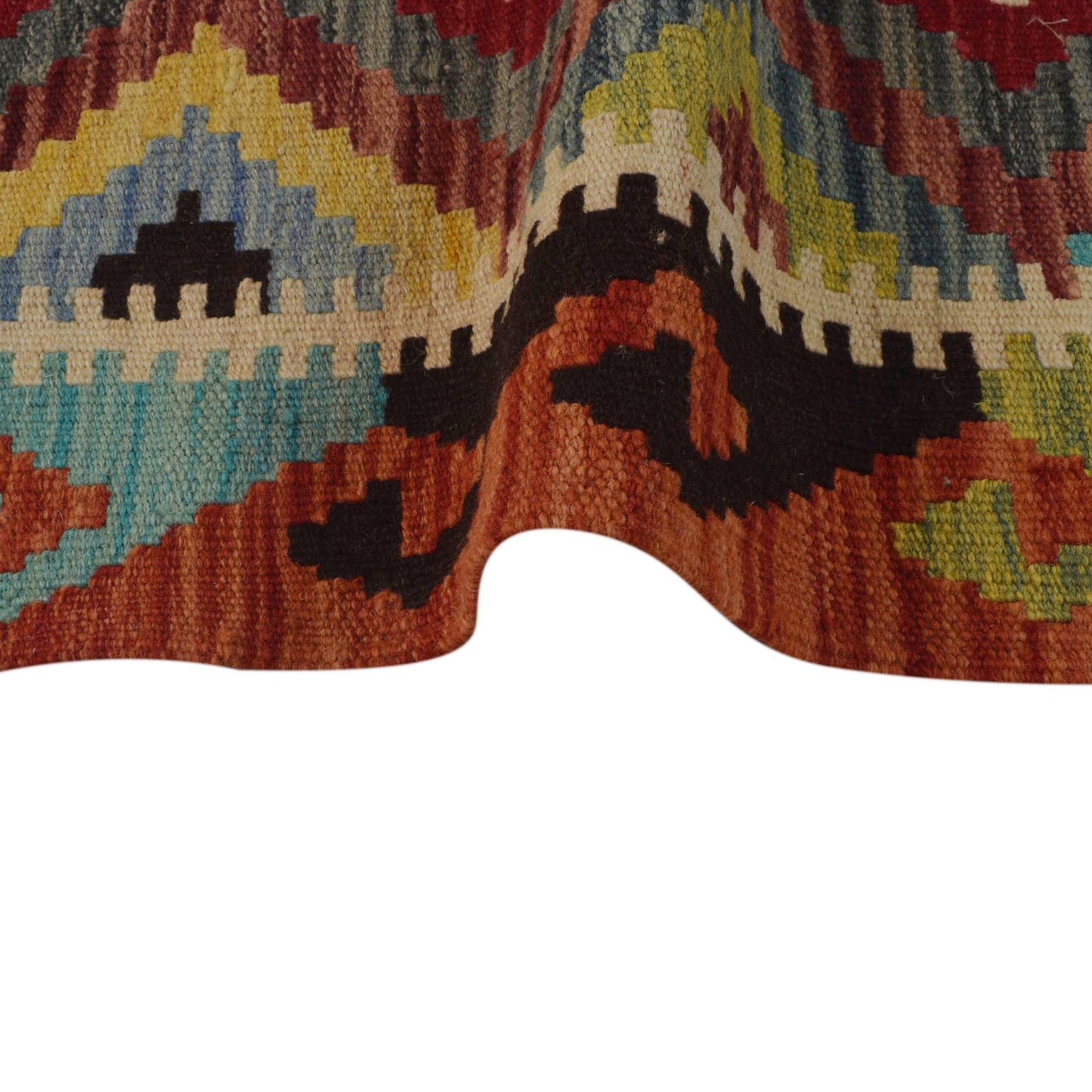 Handmade Vegetable Kilim 3' 5" x 4' 9" (ft) - No. P35743