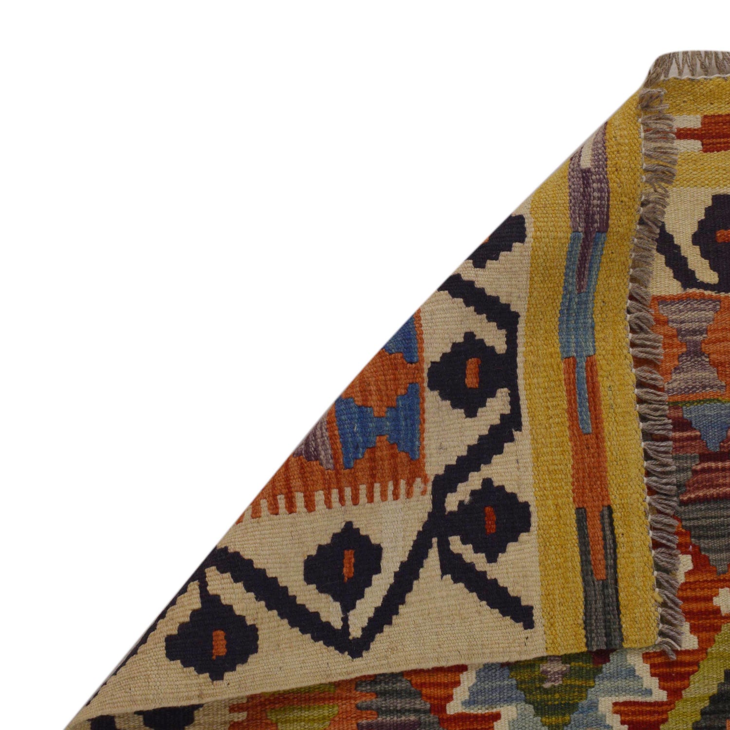 Handmade Vegetable Kelim 3' 3" x 5' 1" (ft) - No. P35746