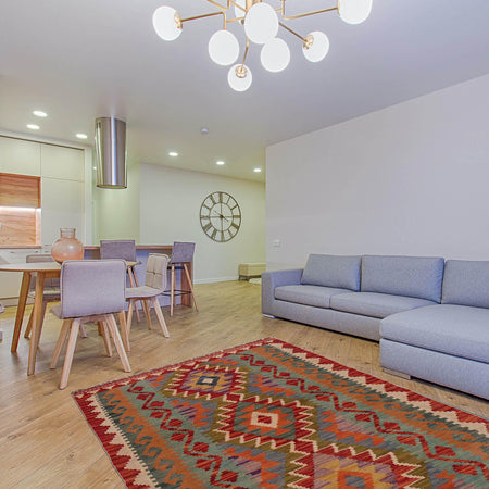 Handmade Vegetable Kelim 2' 11" x 4' 4" (ft) - No. P35749