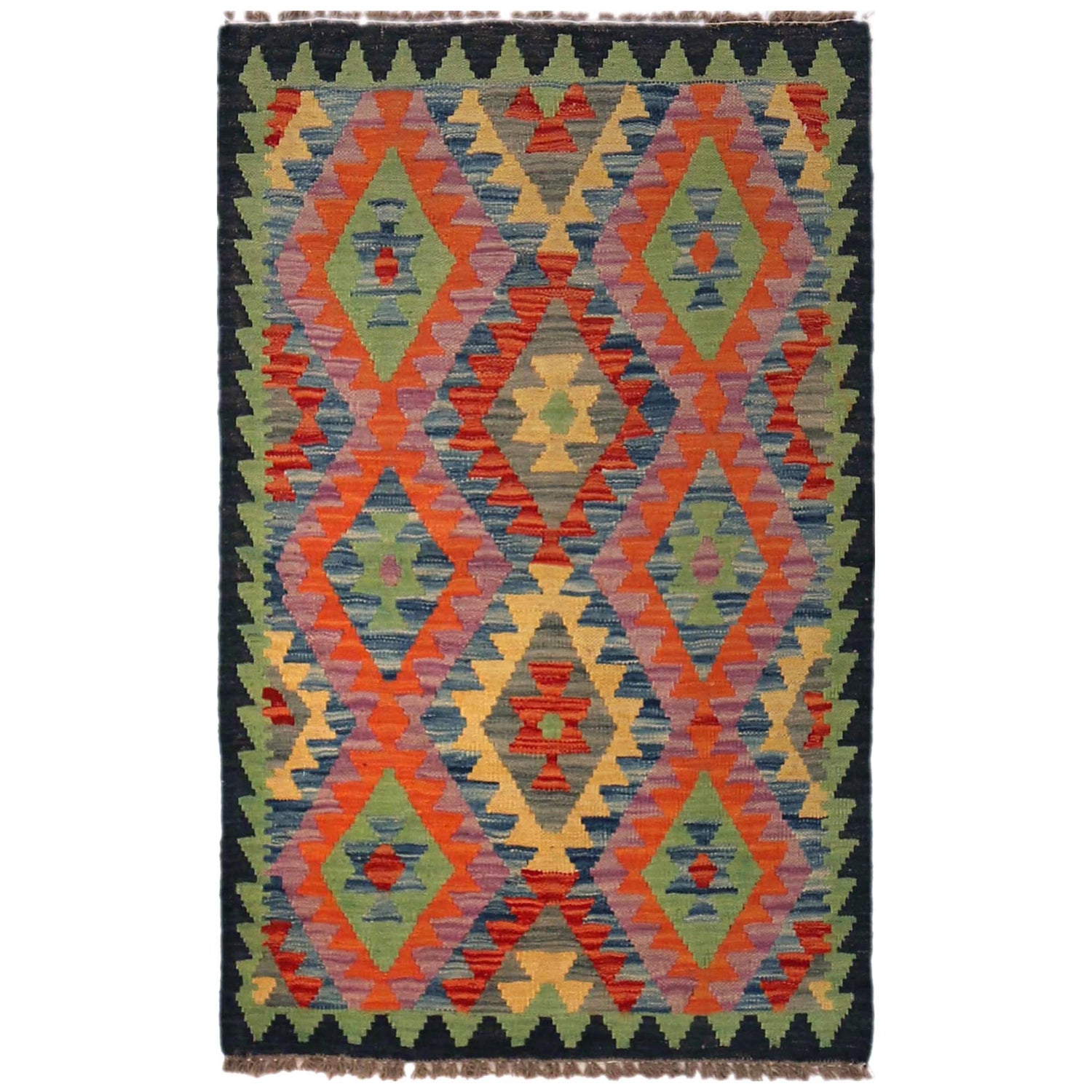 Handmade Vegetable Kelim 2' 5" x 3' 10" (ft) - No. P35753