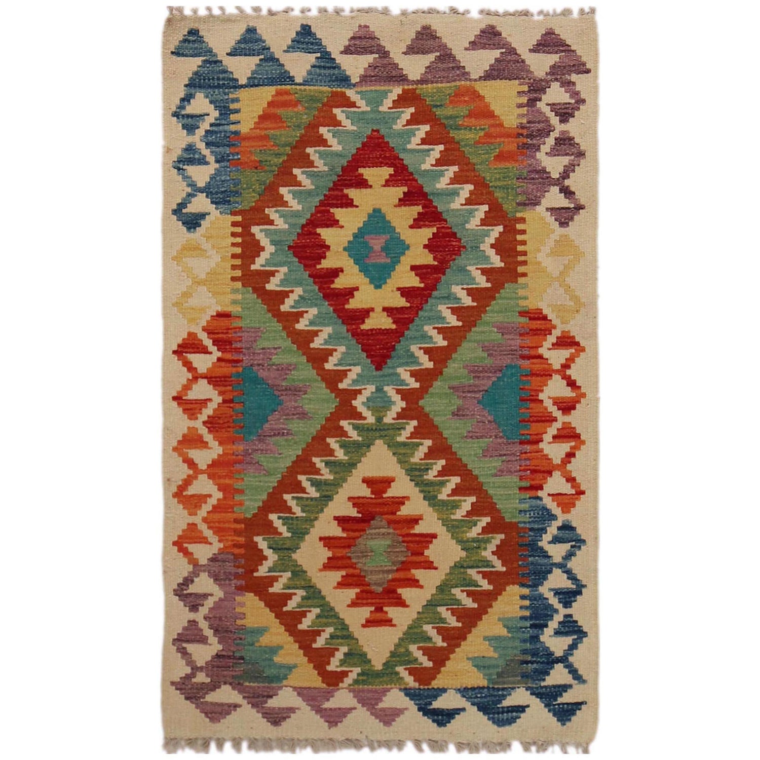 Handmade Vegetable Kilim 2' 5" x 4' 0" (ft) - No. P35756