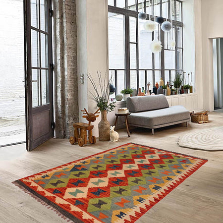 Handmade Vegetable Kilim 2' 8" x 4' 0" (ft) - No. P35760