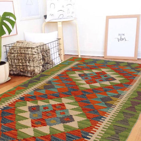 Handmade Vegetable Kilim 2' 8" x 4' 1" (ft) - No. P35764
