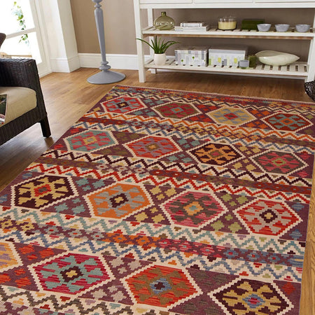 Handmade Vegetable Kelim 5' 1" x 7' 1" (ft) - No. P35841