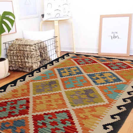 Handmade Vegetable Kilim 2' 11" x 4' 6" (ft) - No. P35850