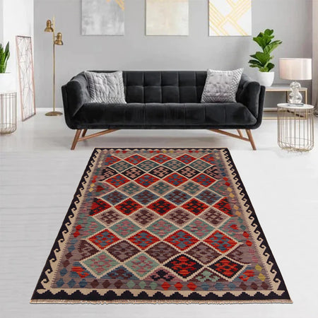 Handmade Vegetable Kelim 5' 0" x 6' 10" (ft) - No. P35855