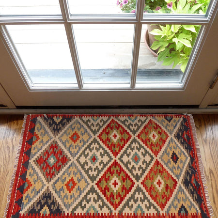 Handmade Vegetable Kelim 2' 1" x 3' 3" (ft) - No. P35952