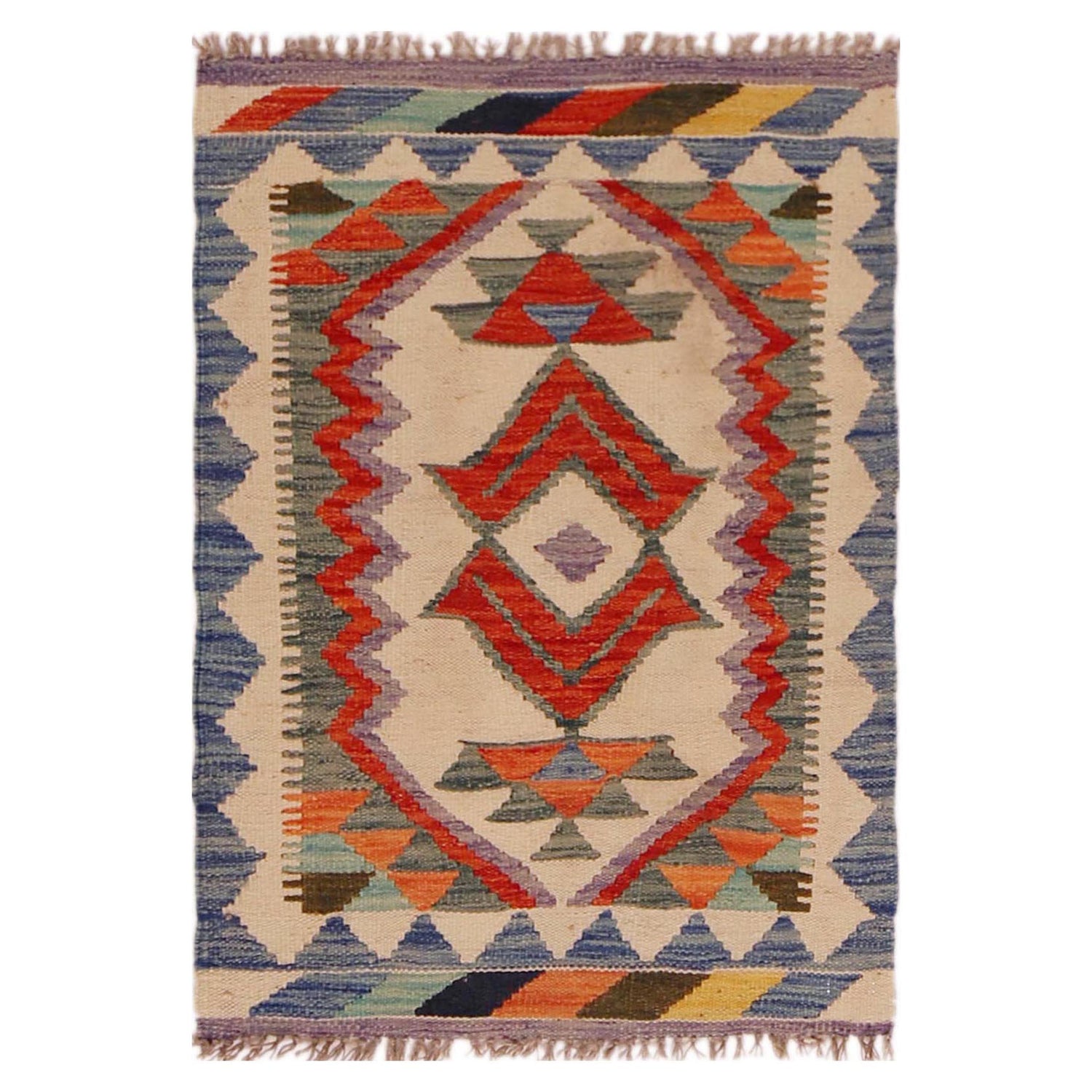 Handmade Vegetable Kilim 2' 0" x 3' 0" (ft) - No. P35960