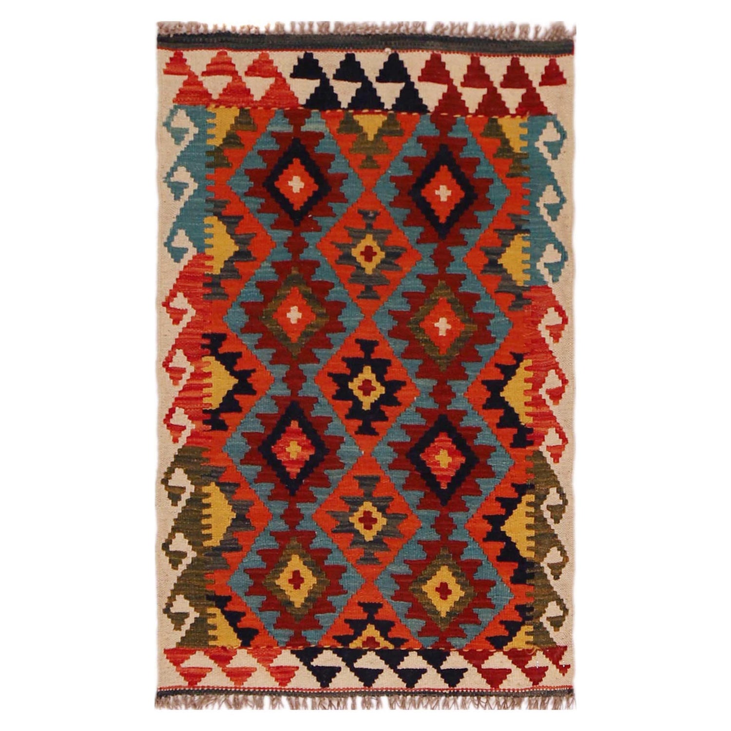 Handmade Vegetable Kilim 2' 0" x 3' 4" (ft) - No. P35969