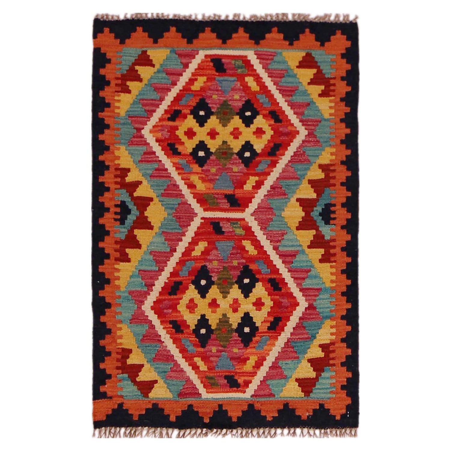 Handmade Vegetable Kelim 2' 0" x 3' 1" (ft) - No. P35974