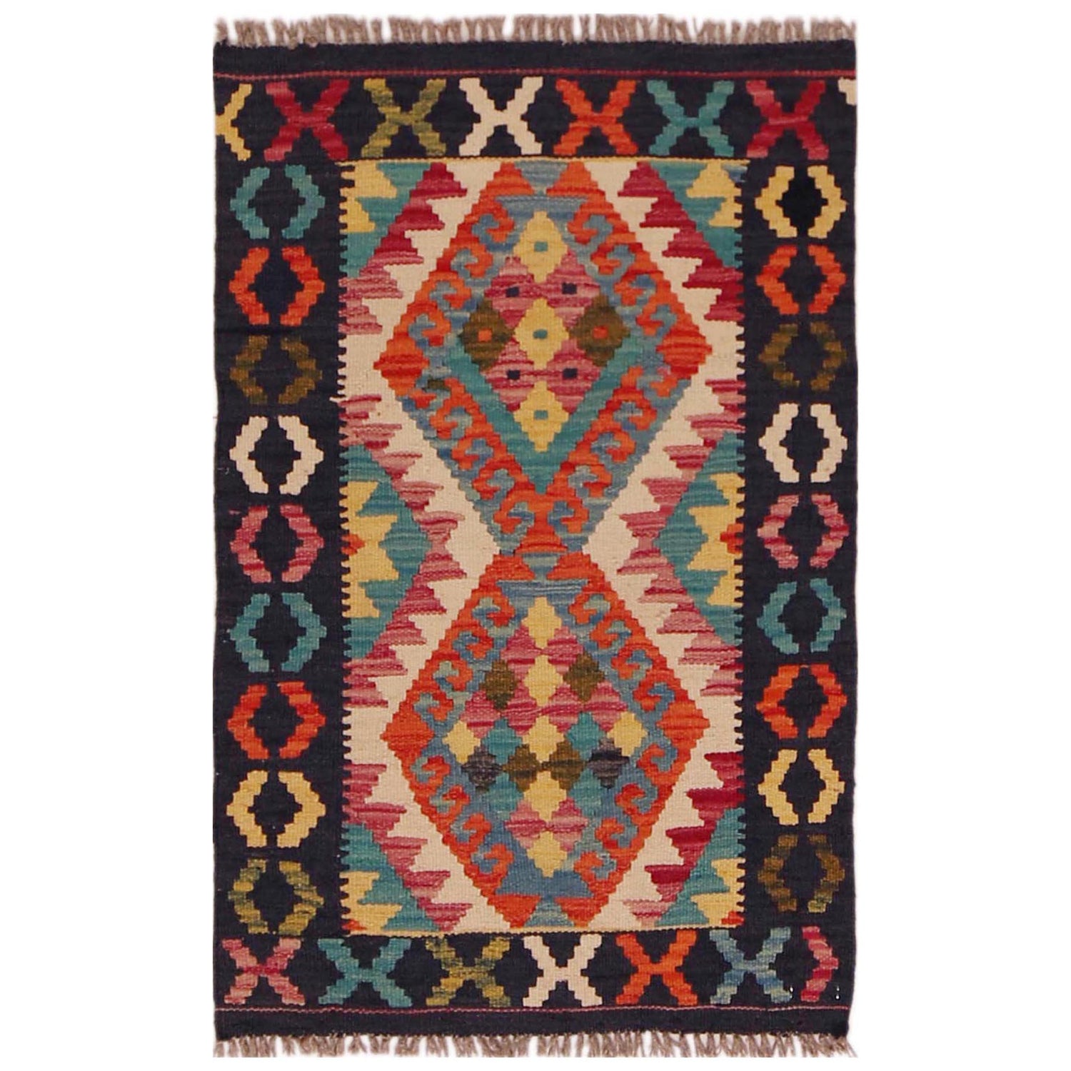 Handmade Vegetable Kilim 2' 0" x 3' 1" (ft) - No. P35975