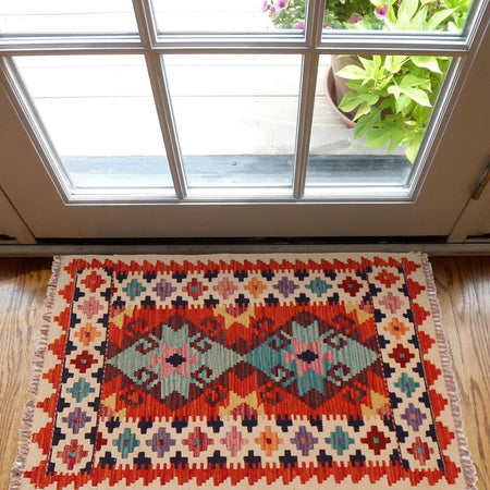 Handmade Vegetable Kilim 2' 2" x 3' 4" (ft) - No. P35977