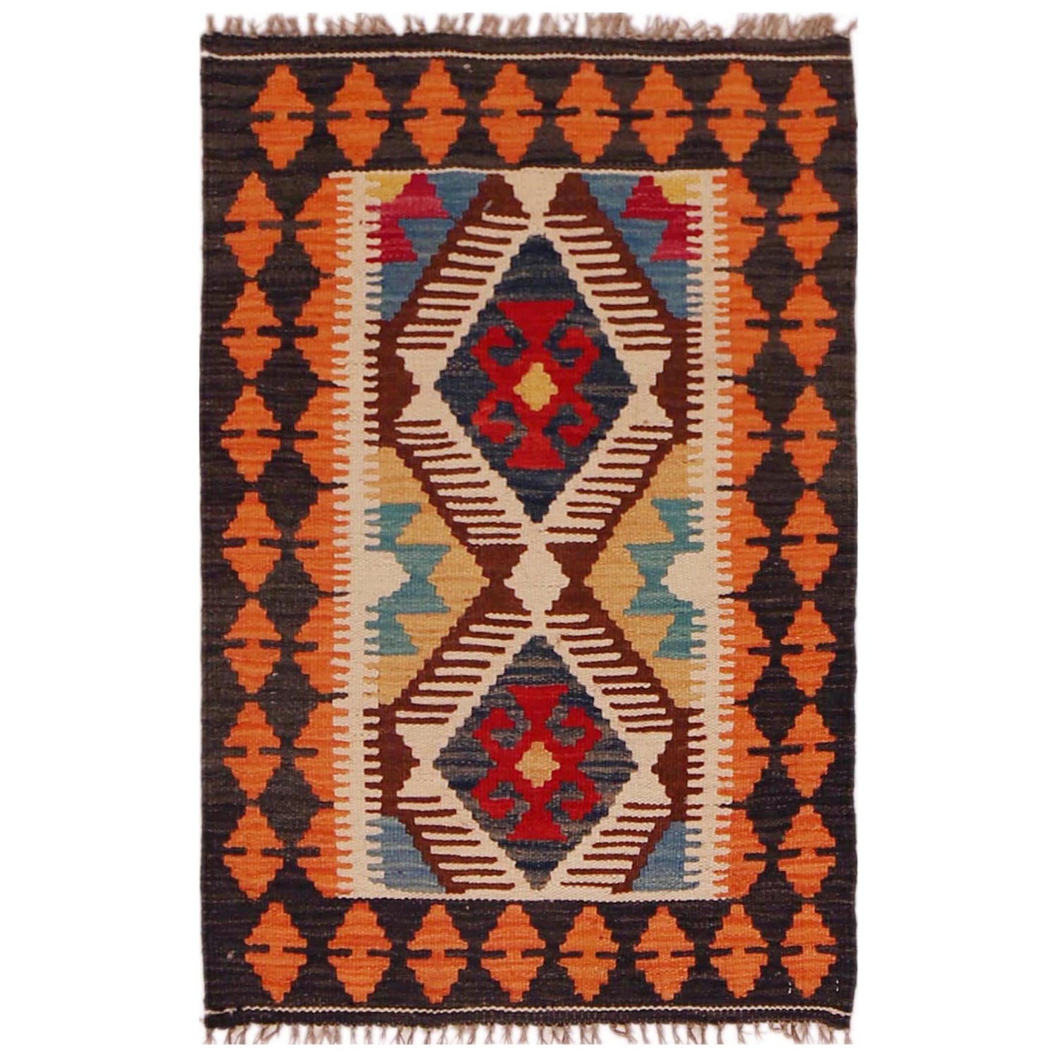 Handmade Vegetable Kilim 2' 0" x 3' 1" (ft) - No. P35982