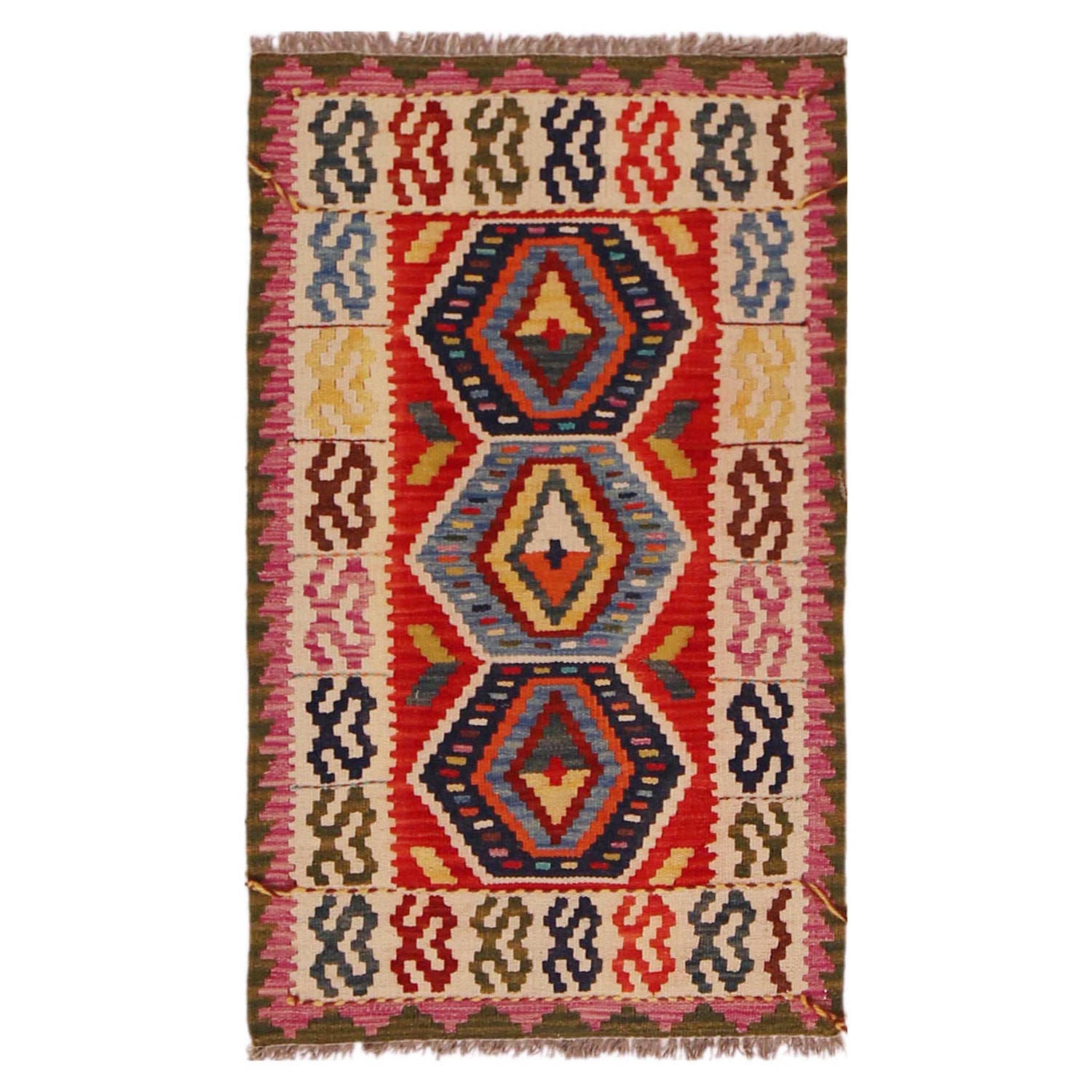 Handmade Vegetable Kelim 2' 0" x 3' 5" (ft) - No. P35985