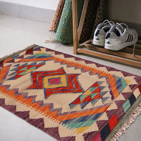 Handmade Vegetable Kilim 2' 1" x 2' 11" (ft) - No. P35986