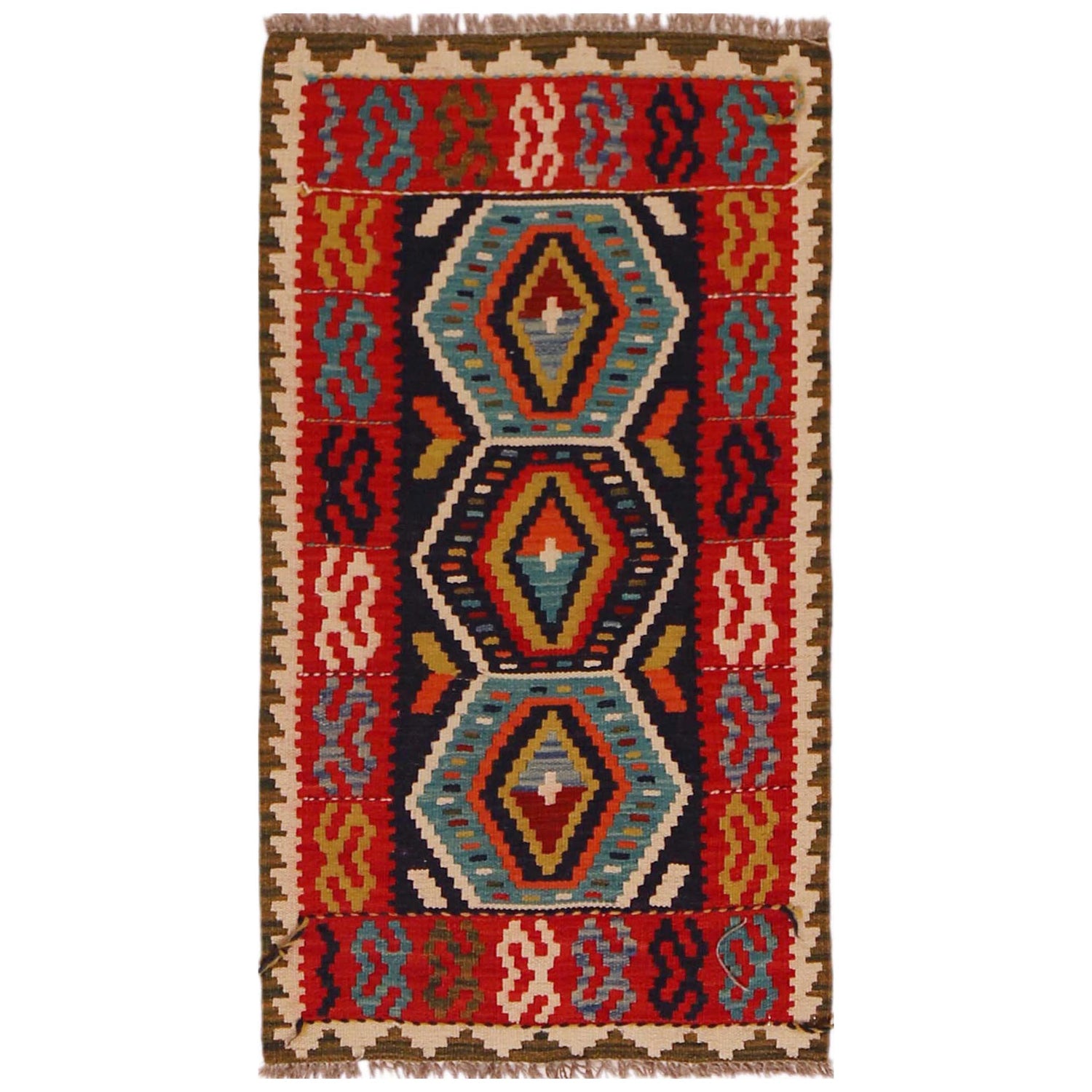 Handmade Vegetable Kilim 2' 0" x 3' 7" (ft) - No. P35988