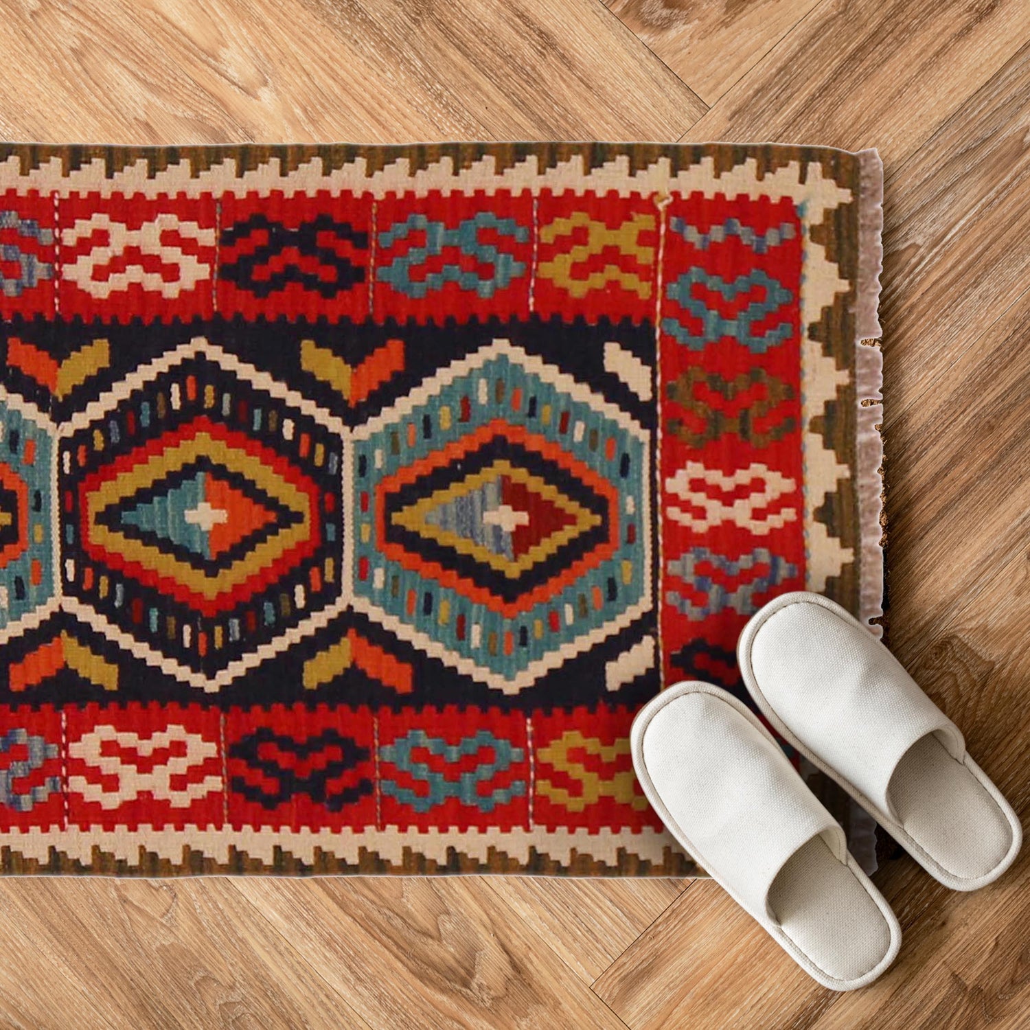 Handmade Vegetable Kilim 2' 0" x 3' 7" (ft) - No. P35988