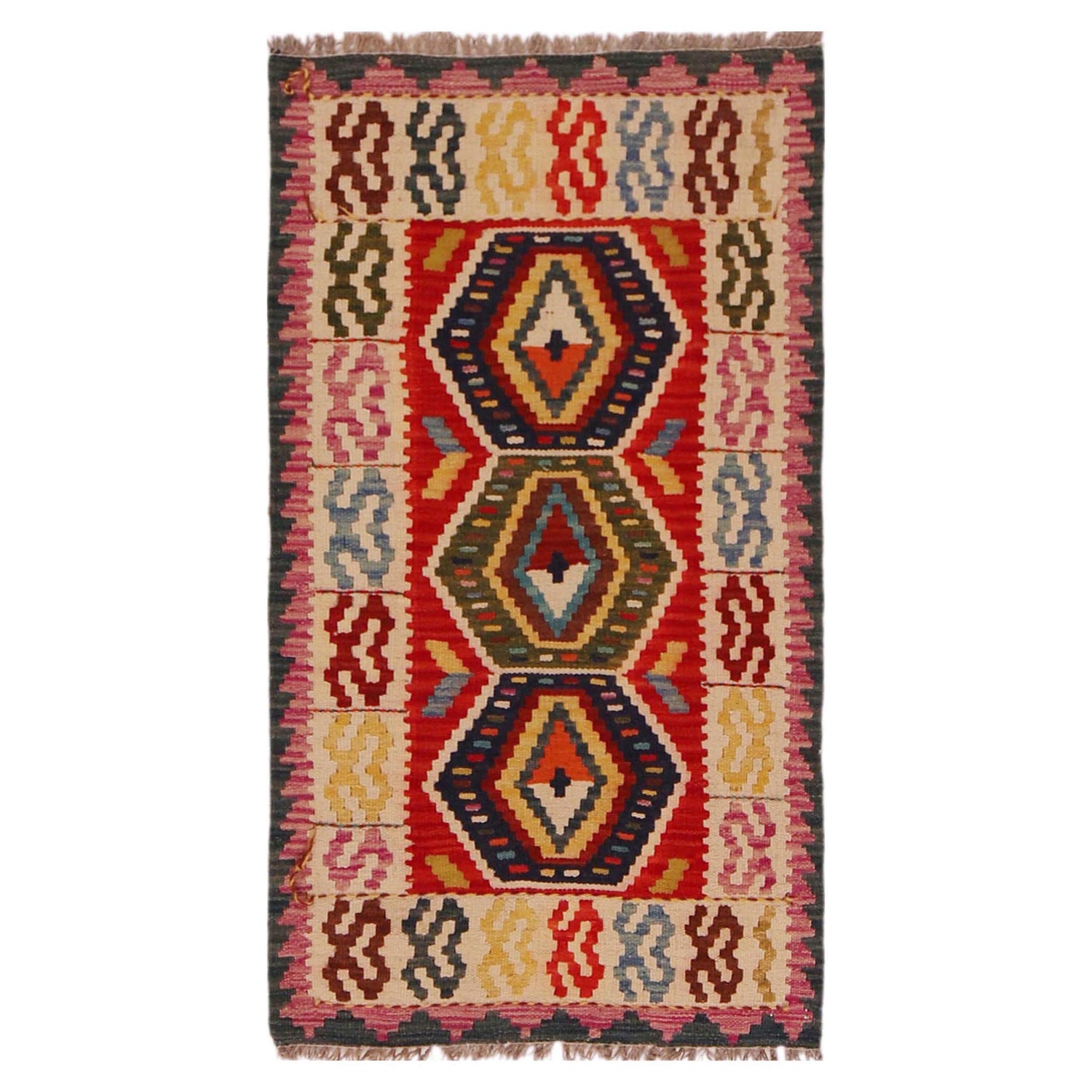 Handmade Vegetable Kelim 2' 0" x 3' 7" (ft) - No. P35989