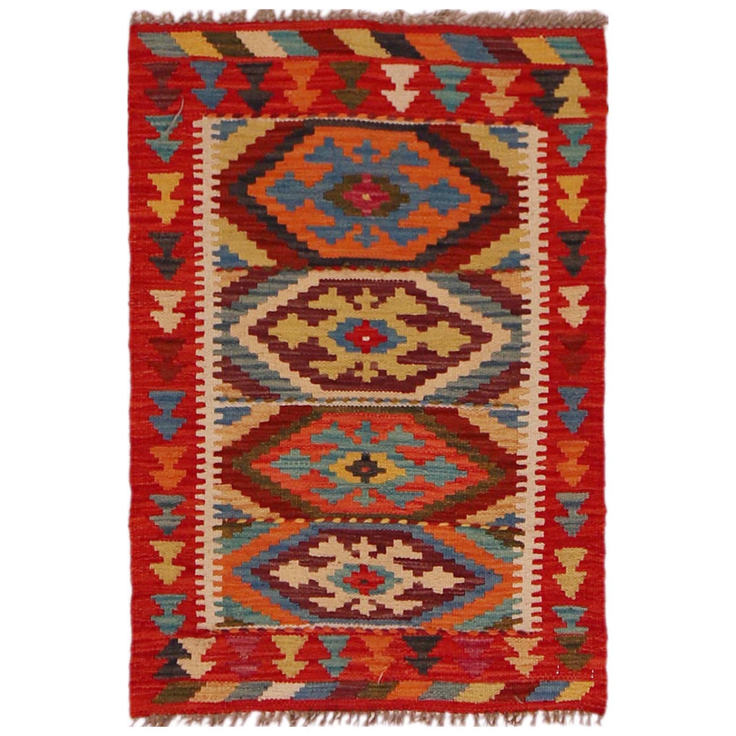 Handmade Vegetable Kelim 2' 0" x 2' 10" (ft) - No. P35991