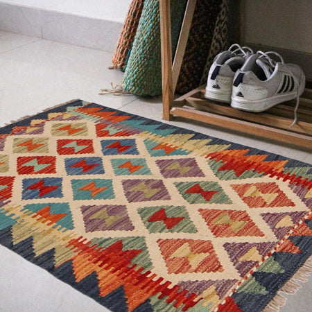Handmade Vegetable Kilim 2' 0" x 2' 9" (ft) - No. P36010
