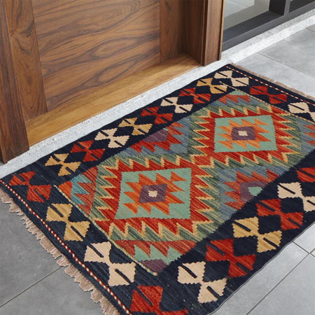 Handmade Vegetable Kilim 2' 0" x 2' 11" (ft) - No. P36015