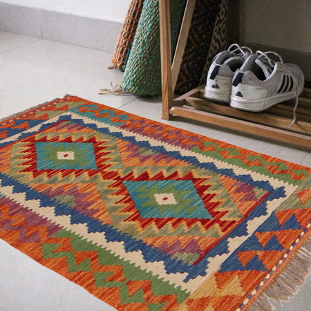 Handmade Vegetable Kilim 2' 0" x 2' 10" (ft) - No. P36017