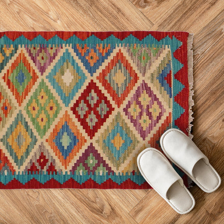 Handmade Vegetable Kilim 2' 0" x 2' 11" (ft) - No. P36020