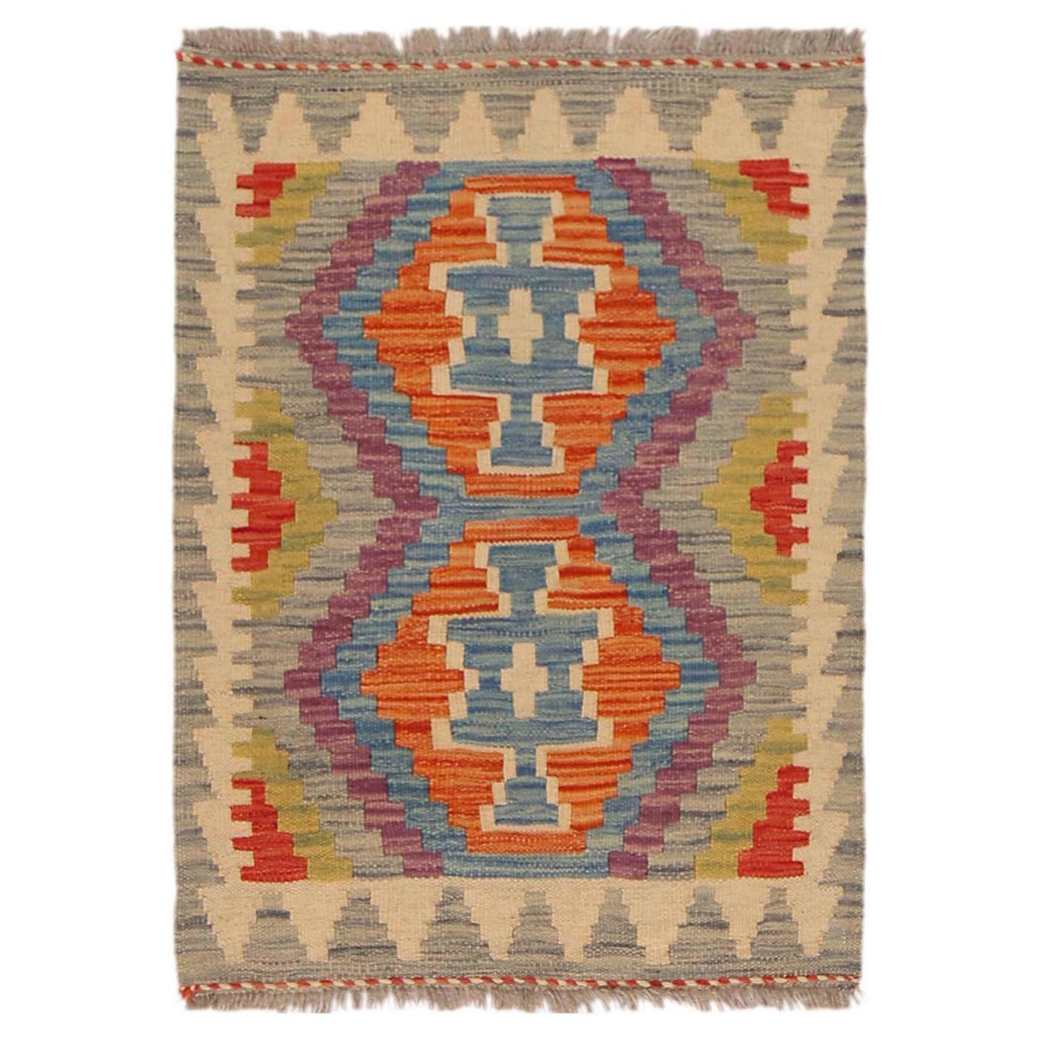 Handmade Vegetable Kilim 2' 1" x 2' 10" (ft) - No. P36031