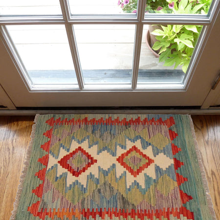 Handmade Vegetable Kelim 1' 10" x 2' 7" (ft) - No. P36034